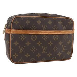 LOUIS VUITTON Monogram Compiegne 23 Clutch Bag M51847 LV Auth ka668